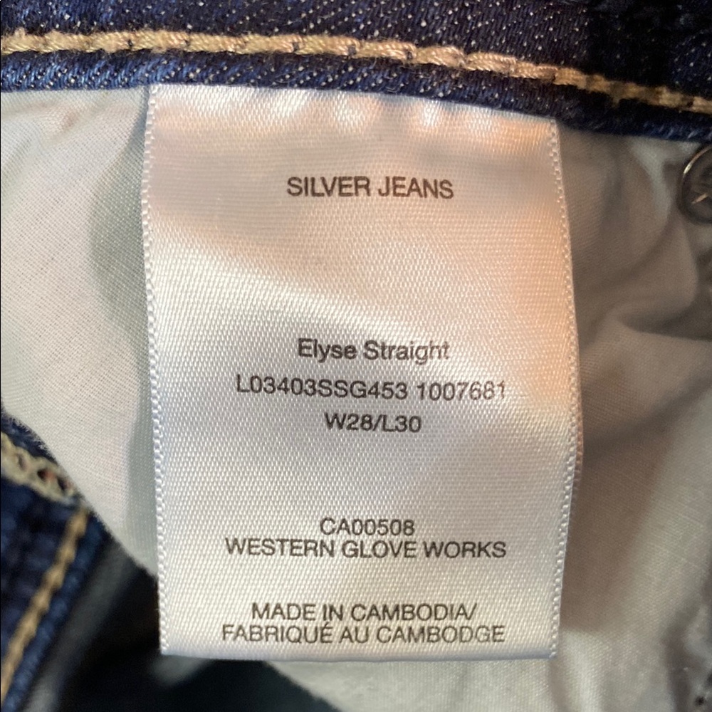 Silver Jeans Women's Elyse Straight Leg Indigo Denim - Picture 3 of 13